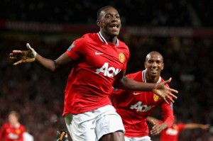 Welbeck celebrates against Spurs Welbeck celebrates against Spurs