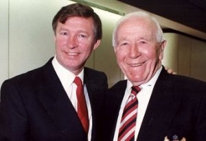 Sir Alex Ferguson alongside Sir Matt Busby Sir Alex Ferguson alongside Sir Matt Busby