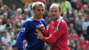 Wayne Rooney and Phil Neville Wayne Rooney and Phil Neville