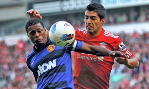 Evra and Suarez back in October Evra and Suarez back in October