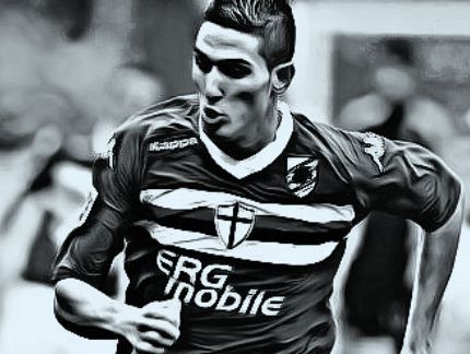 Federico Macheda playing for Sampdoria.