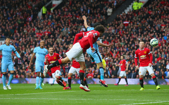 Fellaini takes his reward - Boom!