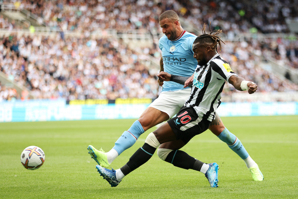 Allan Saint-Maximin against Man City. The latest Manchester United transfer news suggests Red Devils interested in Allan Saint-Maximin (right).