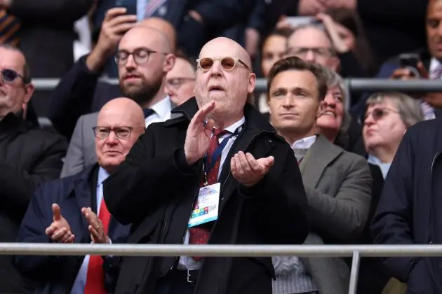 Avram Glazer applauding in the stands