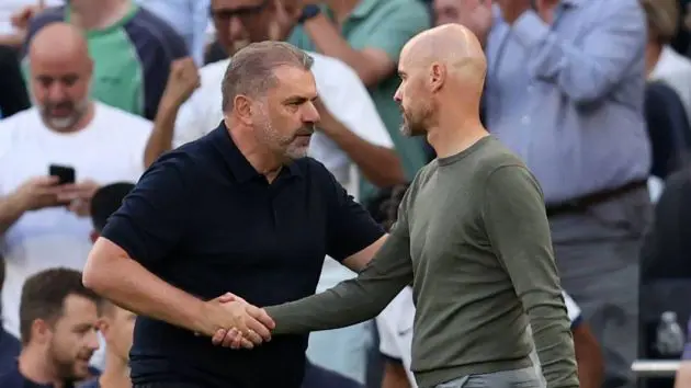 Man United Ange Postecoglou Erik ten Hag Man United Tottenham