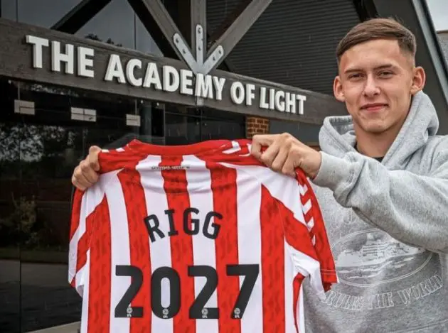 Chris Rigg after extending his contract with Sunderland