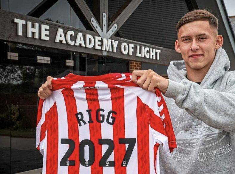 Chris Rigg after extending his contract with Sunderland