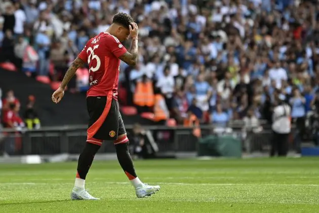 Jadon Sancho looking dejected