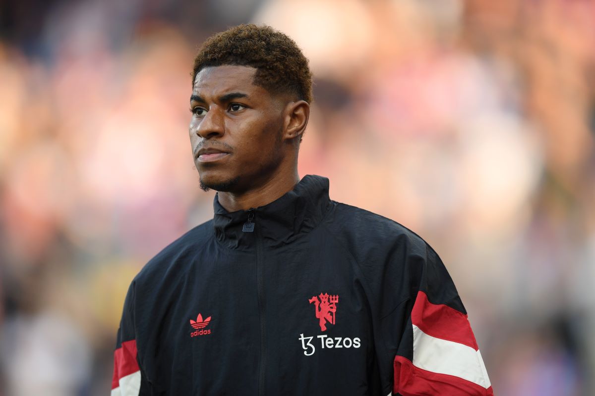 Marcus Rashford looking on