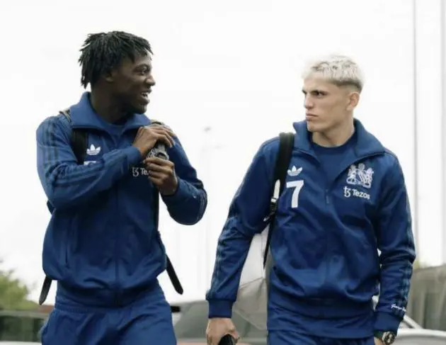 Mainoo & Garnacho in Man Utd training