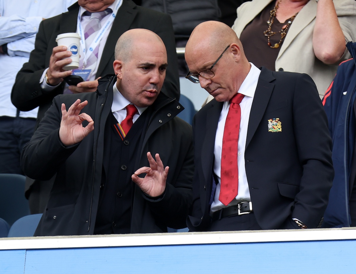 Man Utd officials in the stands