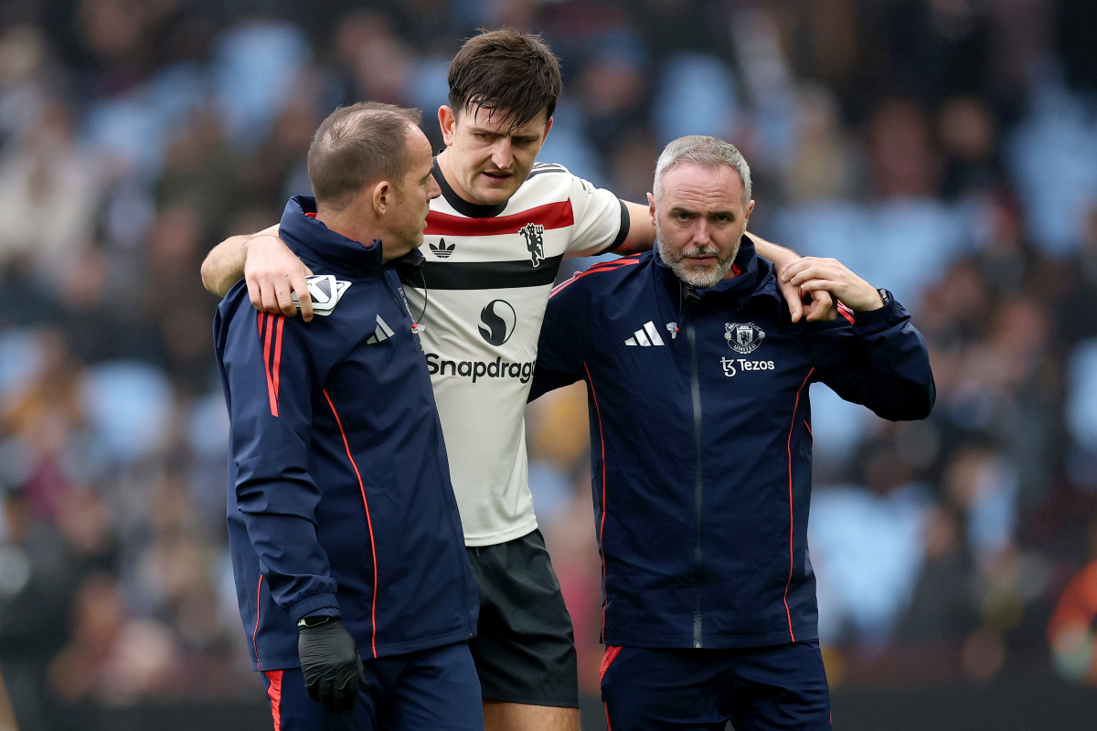 Manuel Ugarte adds to a growing list of injury concerns for Manchester United, including Harry Maguire.