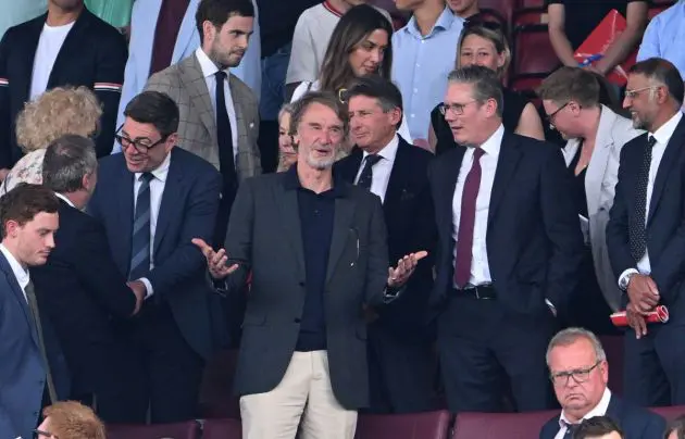 Sir Jim Ratcliffe in the stands
