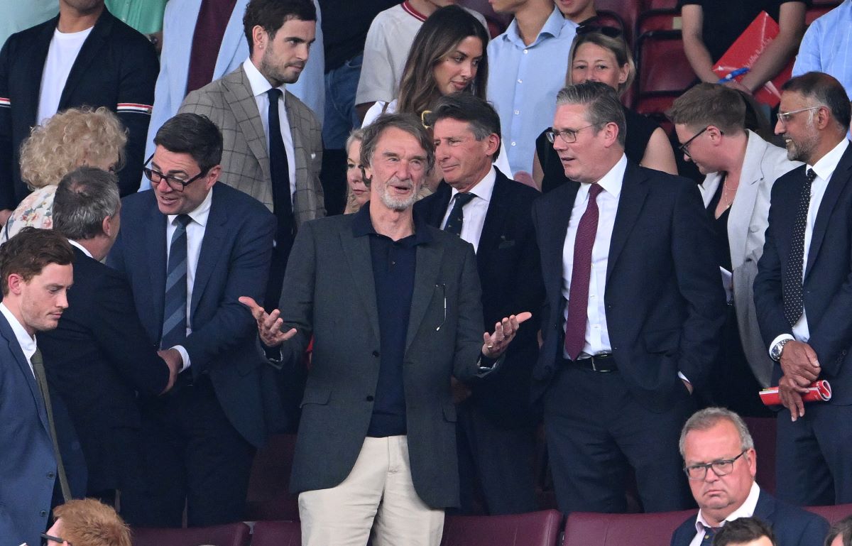 Sir Jim Ratcliffe in the stands