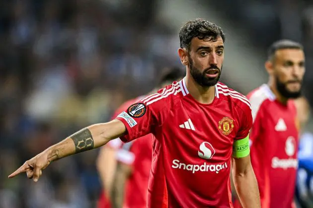 Bruno Fernandes looking on