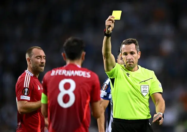 Bruno Fernandes receives marching orders yet again