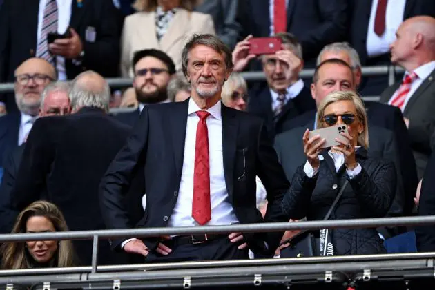 Sir Jim Ratcliffe in the stands
