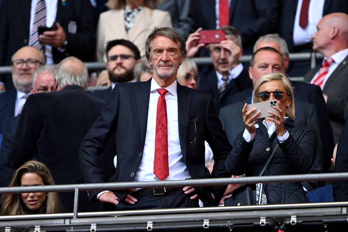Sir Jim Ratcliffe watching on from the stands
