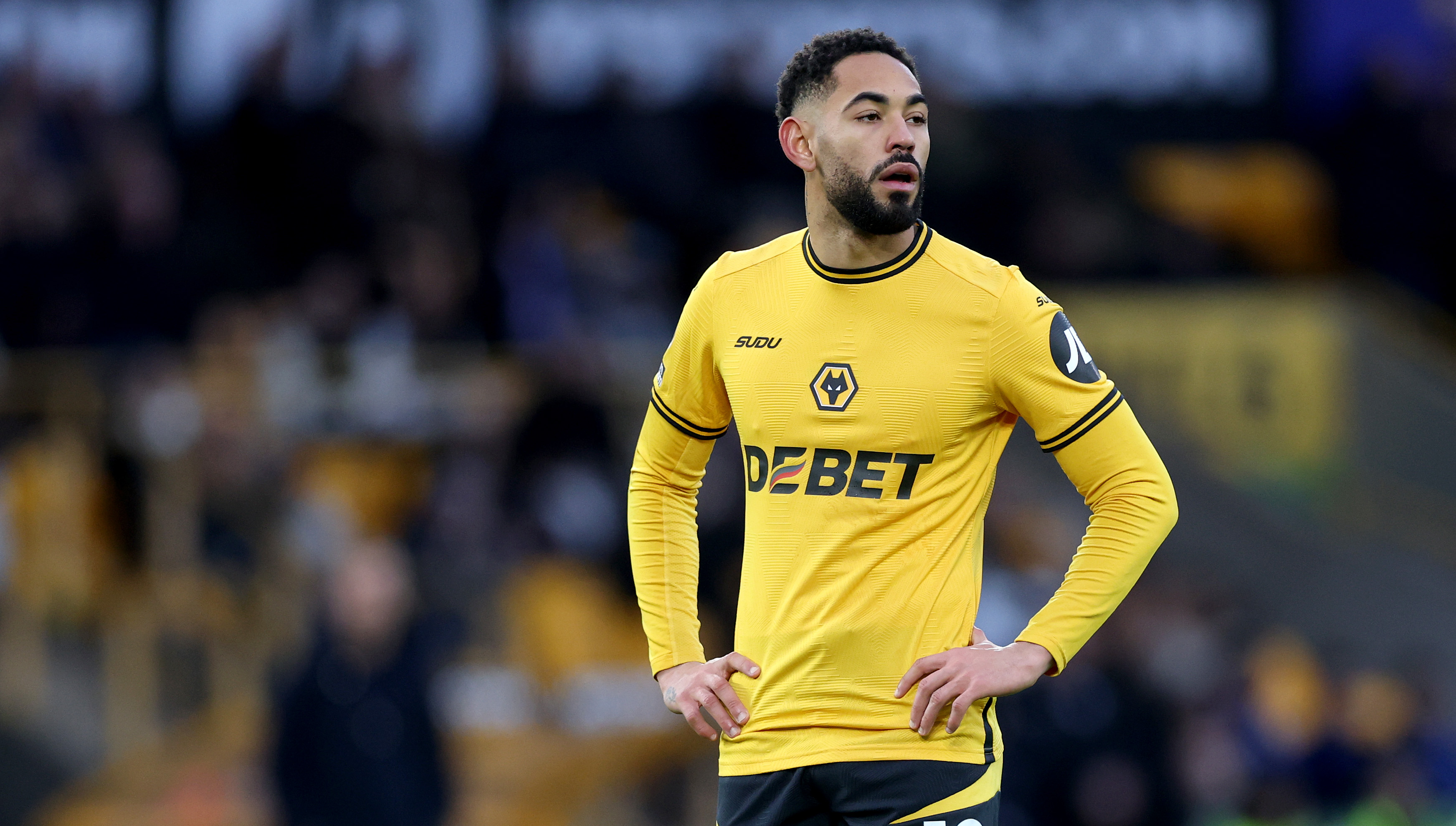 Matheus Cunha in action for Wolves vs Ipswich.