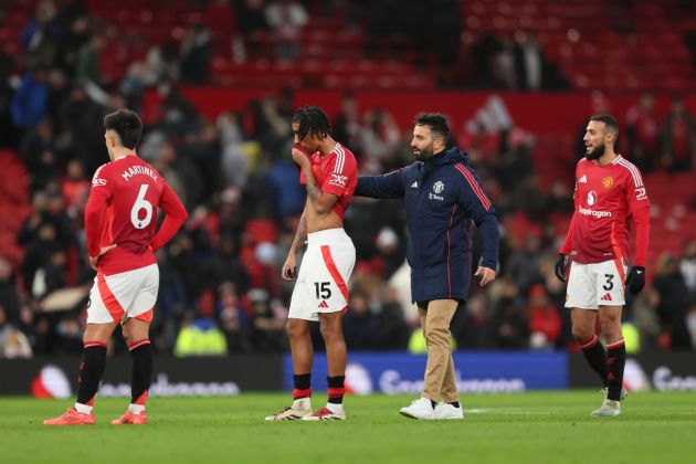 Noussair Mazraoui with his teammaets