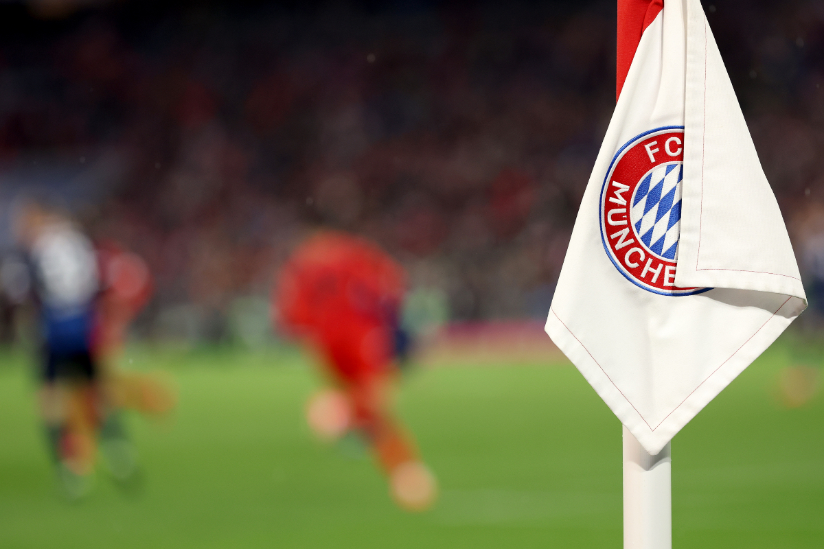 A view of Bayern Munich’s corner flag during a game at the Allianz Arena.