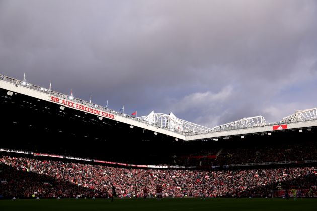 A general view inside Old Trafford during Man United vs Everton.