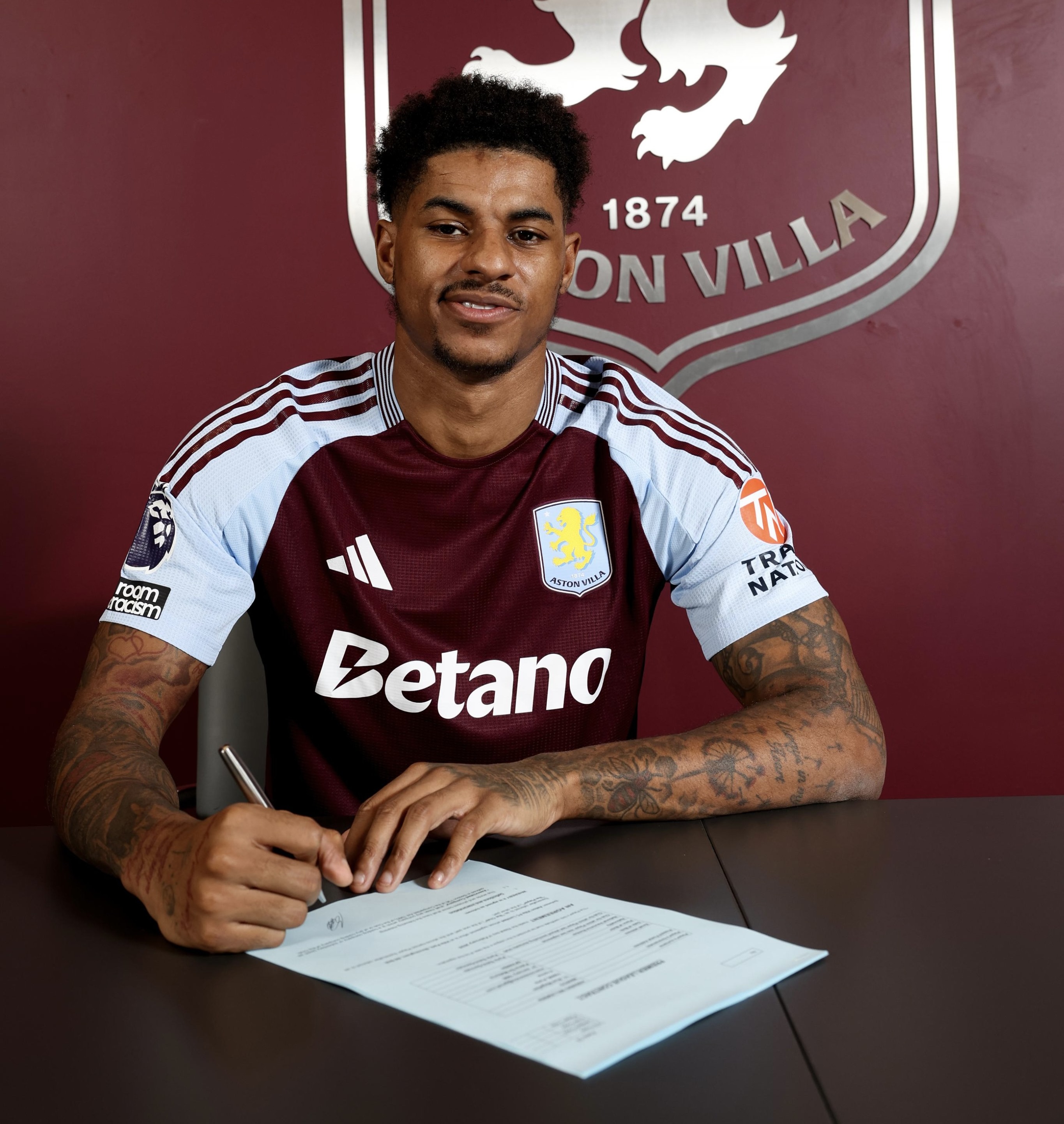 Marcus Rashford signing for Aston Villa