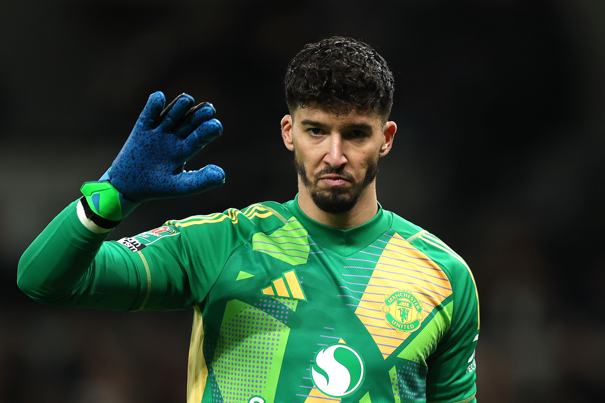 Altay Bayindir reacts during United’s defeat to Tottenham.