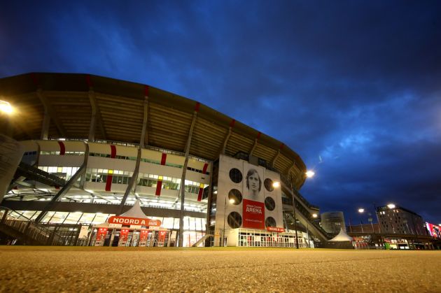 A general view of Ajax’s Johan Cruyff Arena on matchday in 2020.