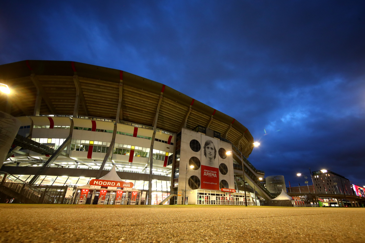 A general view of Ajax’s Johan Cruyff Arena on matchday in 2020.