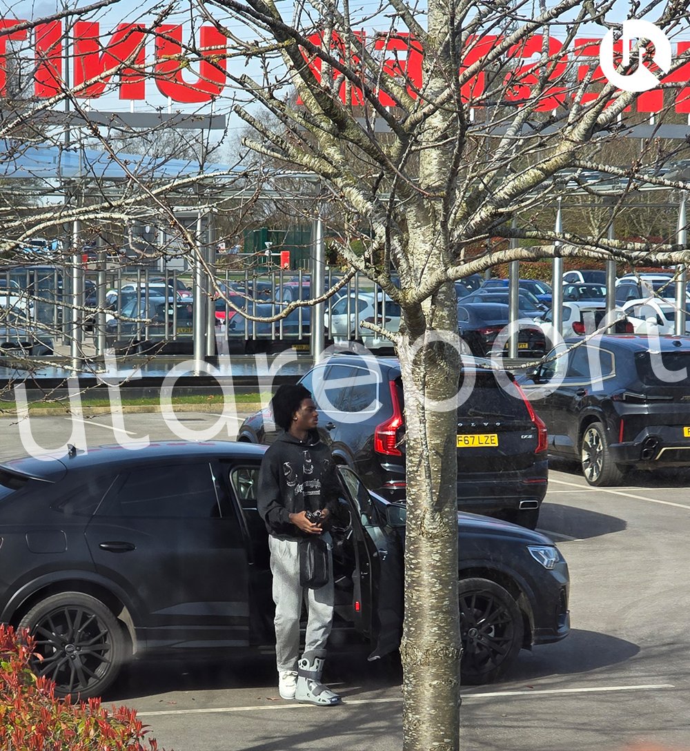 Ayden Heaven at Carrington with a protective boot