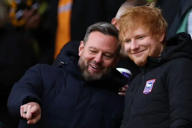 Ed Sheeran in the stands