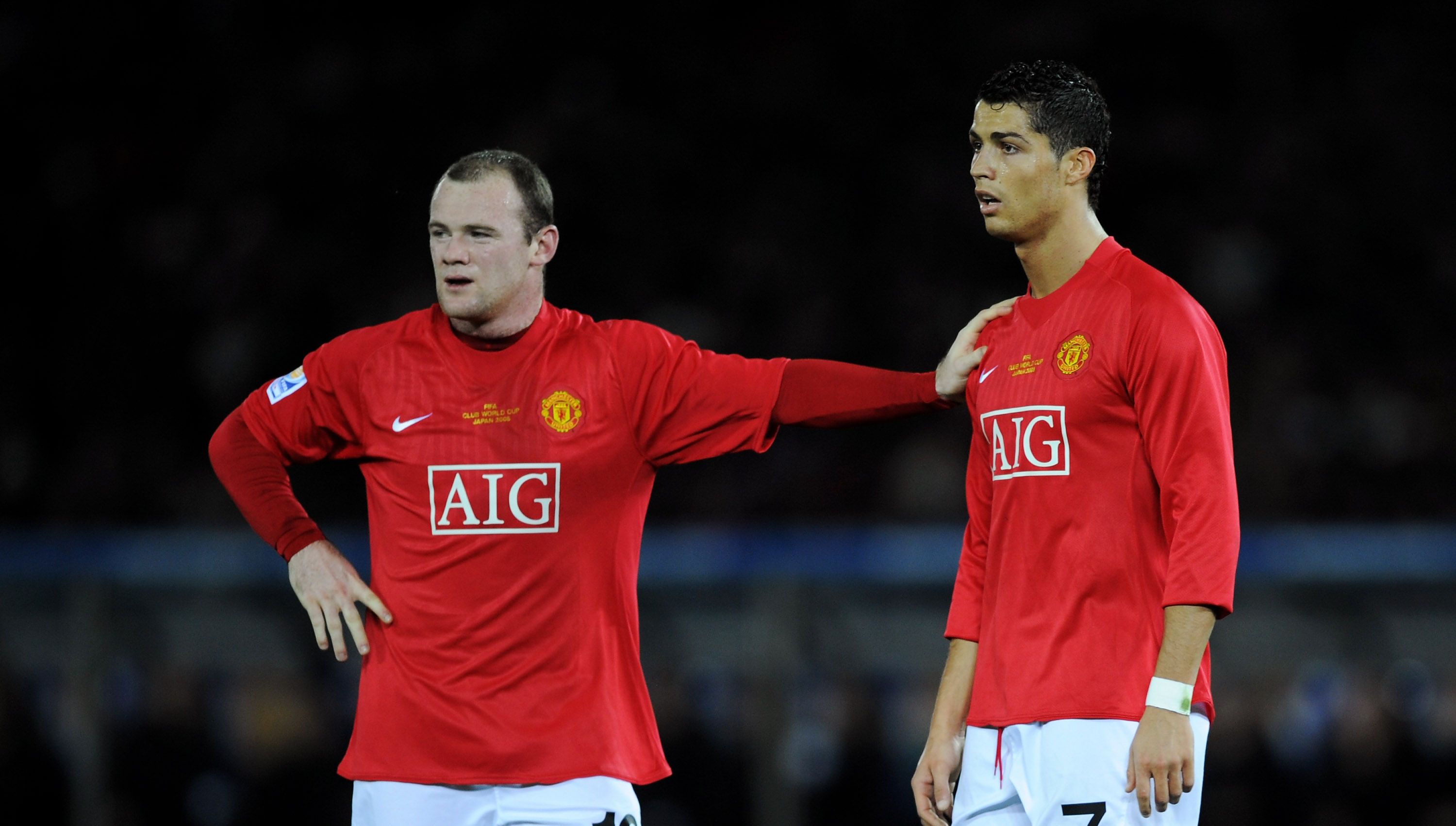 Cristiano Ronaldo and Wayne Rooney during their time together at Man United