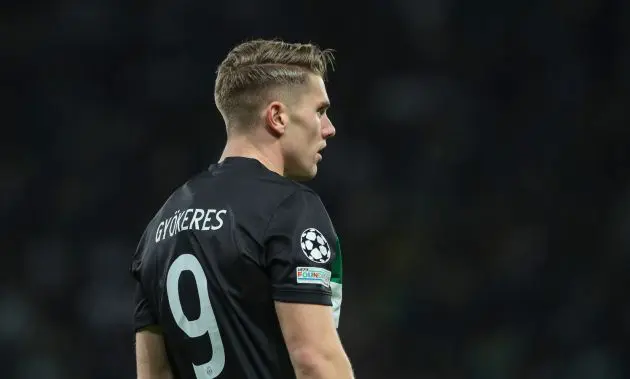 Viktor Gyokeres on the pitch for Sporting CP