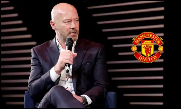 Alan Shearer takes part in an interview during a Premier League Hall of Fame event.