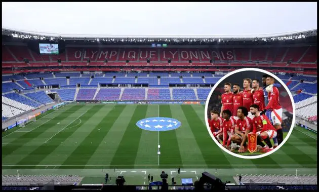 A general view inside Olympique Lyonnais’ stadium when empty.