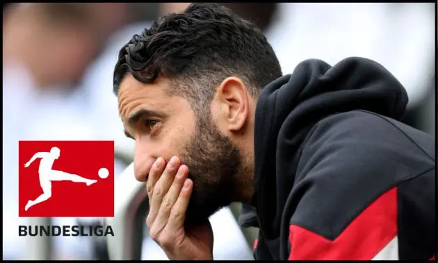 Ruben Amorim looks on from the dugout at St. James’ Park.