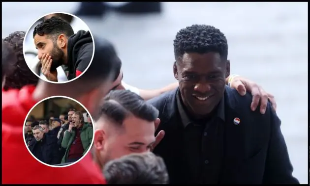 Clarence Seedorf stops for pictures with Netherlands fans ahead of a Euro 2024 match.