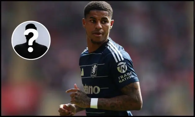 Marcus Rashford looks one while in action for Aston Villa against Southampton.