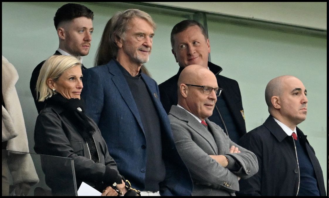 INEOS chiefs watch on from the stands at Villa Park.