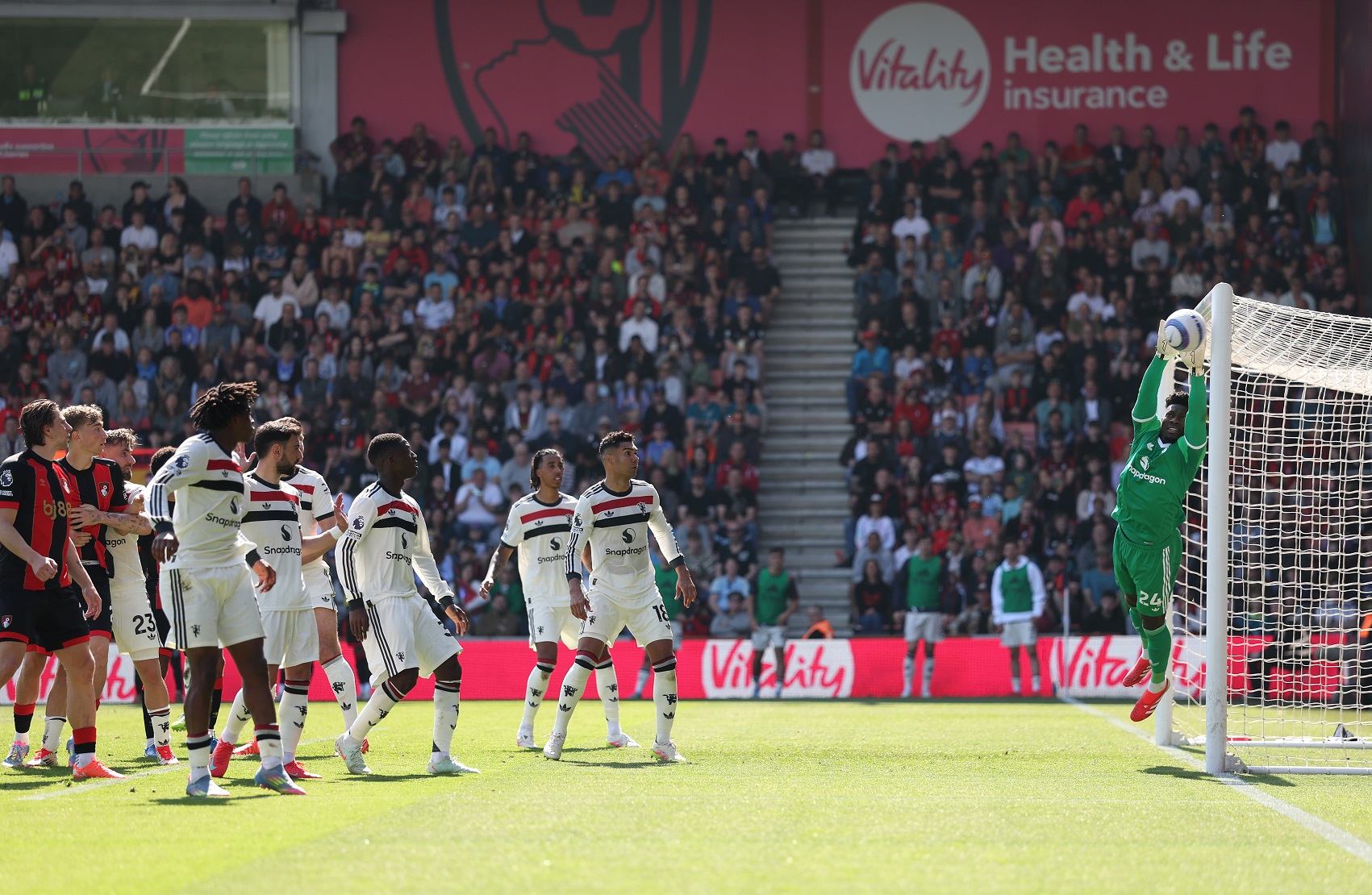Man United players against Bournemouth