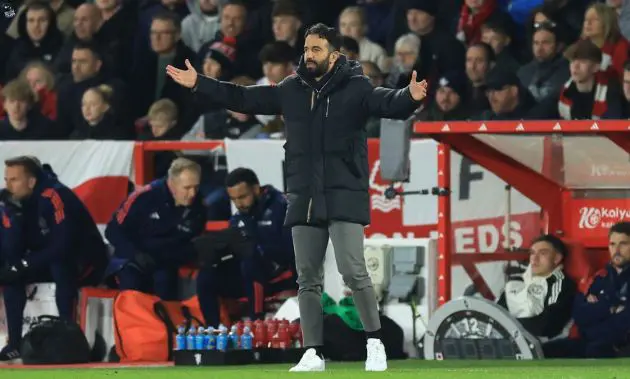Ruben Amorim on the touchline