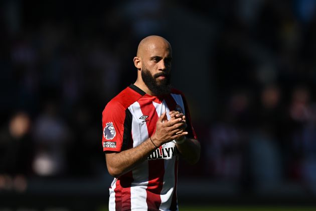 Bryan Mbeumo in action for Brentford