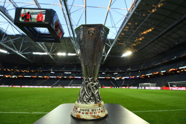 STOCKHOLM, SWEDEN - MAY 23: A view of the UEFA Europa League trophy ahead of the UEFA Europa League Final between Ajax and Manchester United at Friends Arena on May 23, 2017 in Stockholm, Sweden. (Photo by Mike Hewitt/Getty Images)