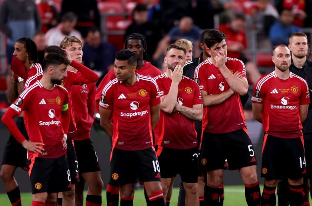 Man United players disappointed after Europe League final defeat