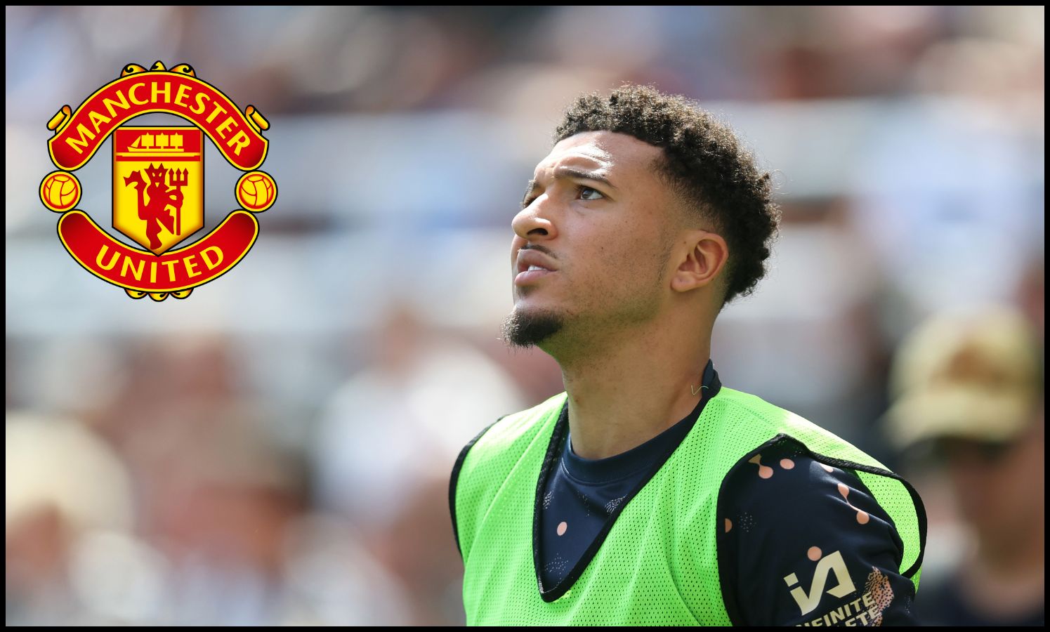 Jadon Sancho looking on