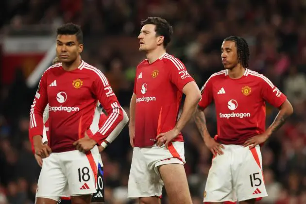 Man United players looking shocked