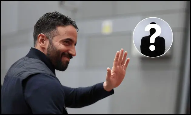 Ruben Amorim waves to Man United fans before facing Brentford.
