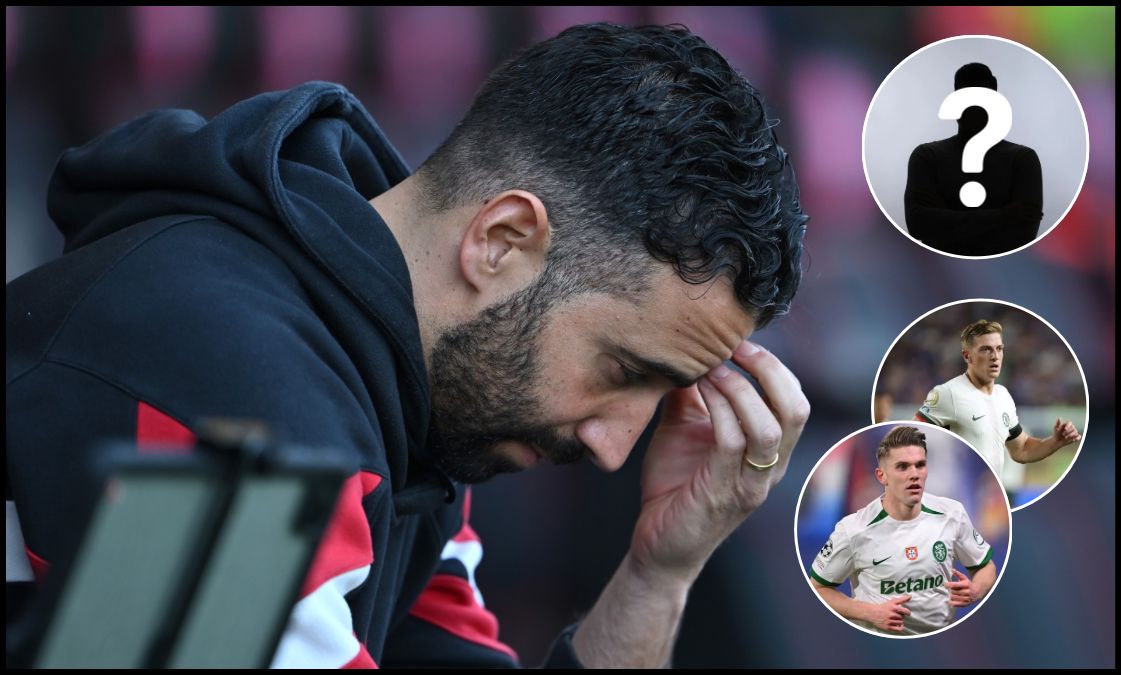 Ruben Amorim looks distressed from the bench against Bournemouth.