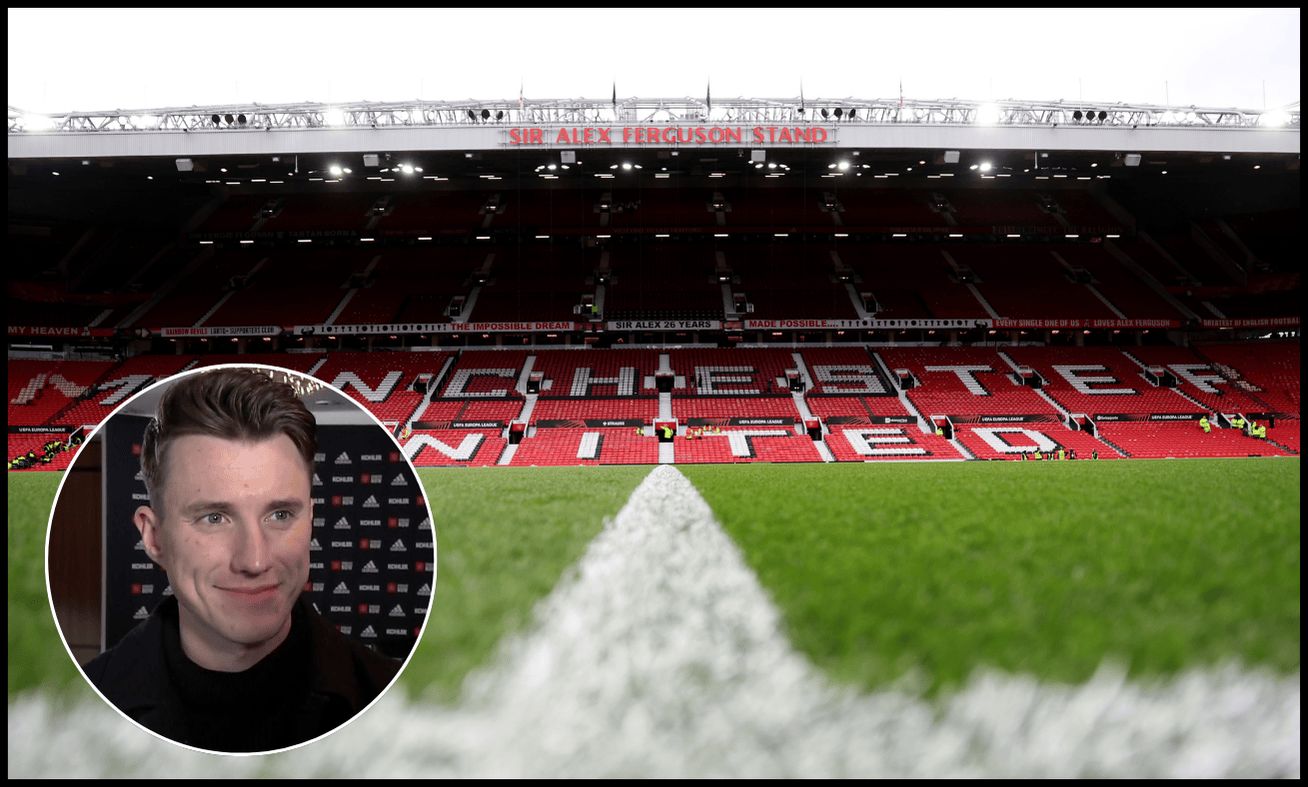 A general view inside an empty Old Trafford.